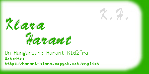 klara harant business card